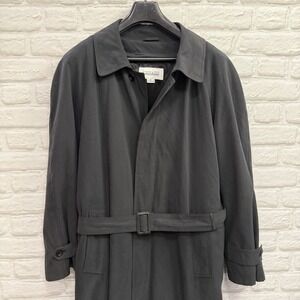 Joseph & Feiss International Men's Long Belted Trench Over Coat Black 42 Regular